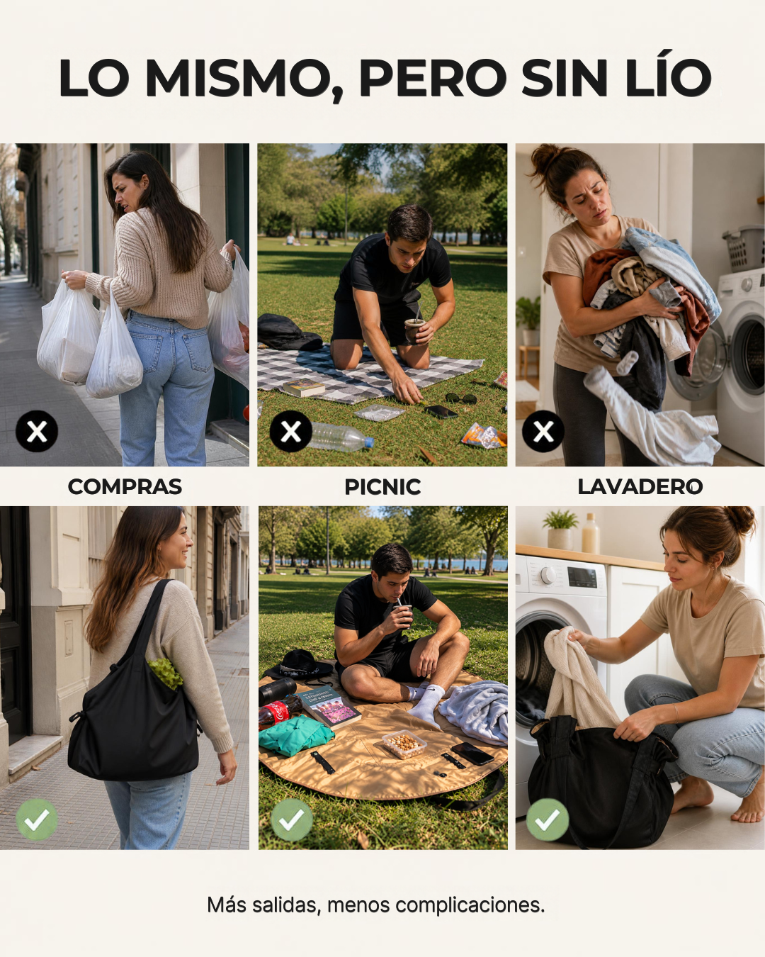 ORBA · Bolso manta 2 en 1